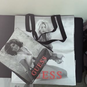 2 pcs Guess shopping bag tote